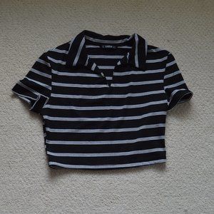 Cropped Collared T-shirt